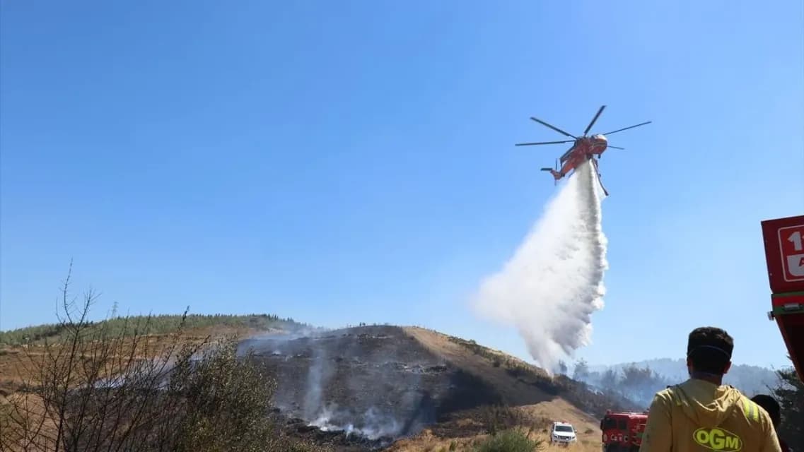 Buca Otoban Kenarındaki Yangın 6 Saatte Kontrol Altına Alındı!