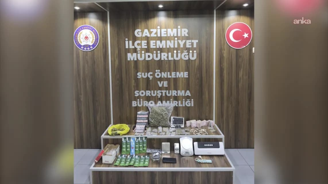 Gaziemir'de Uyuşturucu Operasyonu: Satışa Hazır Likit Kannabinoid ve Uyuşturucu Ele Geçirildi