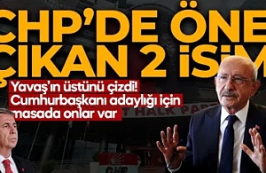 CHP'de cumhurbaşkanı adayı kim olacak? İşte o iki isim