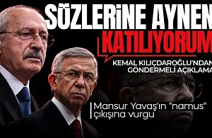Kemal Kılıçdaroğlu’ndan Göndermeli Açıklama! Mansur Yavaş’ın ‘Namus’ Sözüne Vurgu: "Aynen Katılıyorum"