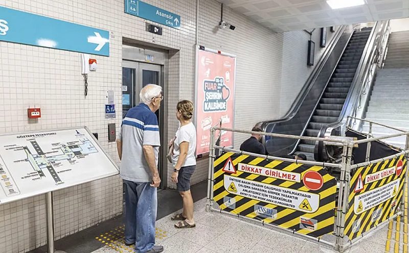 İzmir Metro’nun Yürüyen Merdiven ve Asansörlerine Yakın Takip