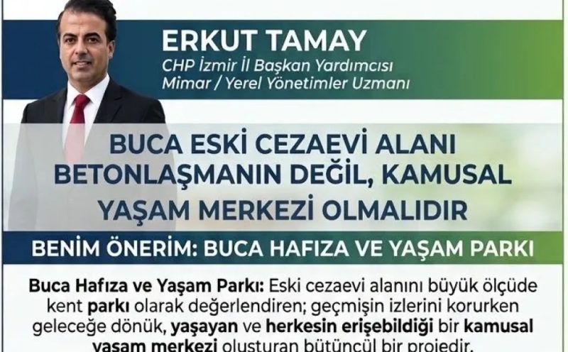 CHP'li Erkut Tamay'dan Buca Cezaevi Alanı İçin Çağrı: "Betonlaşma Değil, Kamusal Yaşam Merkezi!"