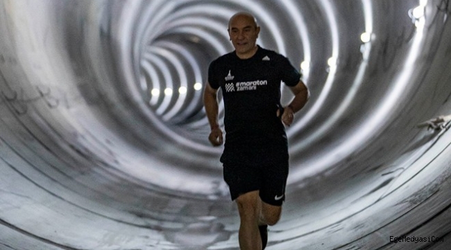 Tunç Soyer'den metro tünelinde sabah koşusu