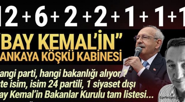 İşte Bay Kemal'in Çankaya Köşkü Kabinesi: Hangi parti, hangi bakanlığı alıyor?