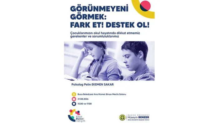 Buca’da Çocukların Okul Hayatına Işık Tutacak Seminer: "Görünmeyeni Görmek"