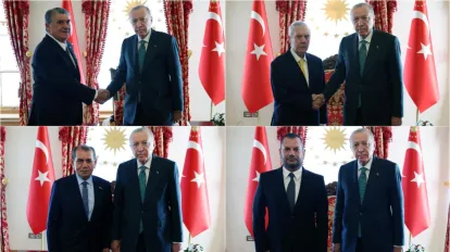 Cumhurbaşkanı Erdoğan 4 büyüklerin başkanlarını kabul etti