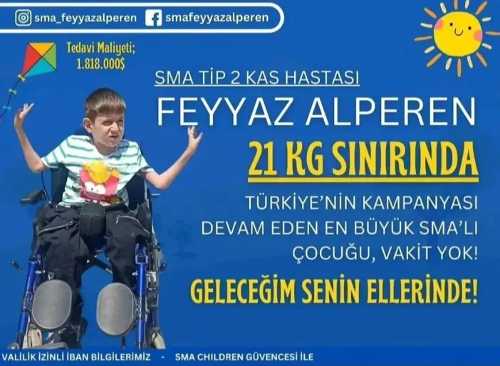 SMA Tip 2 Hastası Feyyaz Alperen İçin Zamanla Yarış: 21 Kilo Sınırında Yardım Çağrısı