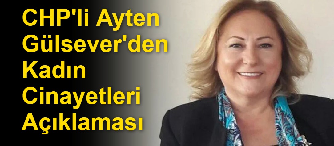 CHP'li Ayten Gülsever'den Kadın Cinayetleri Açıklaması