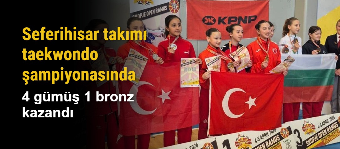 Seferihisar takımı taekwondo şampiyonasında 4 gümüş 1 bronz kazandı
